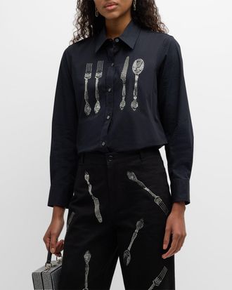 Libertine - Libertine Michelin Star Embellished New Classic Shirt