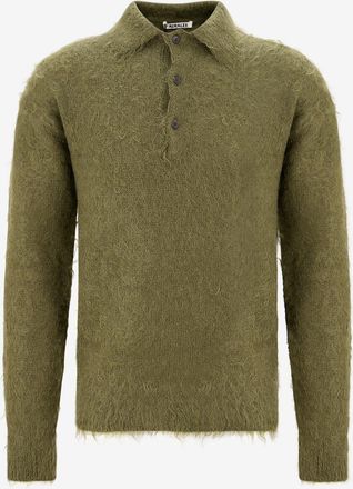 Auralee Mohair-Pullover mit Polokragen