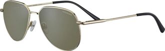Serengeti Eyewear Haywood Polarized SS543003 Mens Sunglasses Gold Size 56