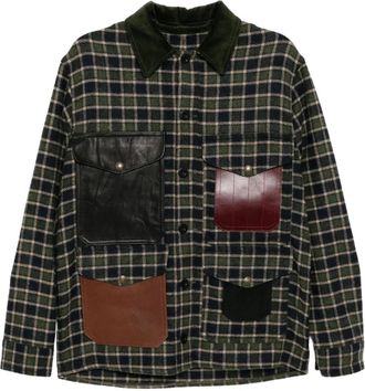 Junya Watanabe Giacca con design patchwork - Verde