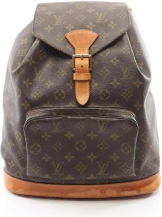 Louis Vuitton Tweedehands Canvas Louis Vuitton tassen - Dames - Vintage Rugzakken - Bruin - ONE Size - Vintage