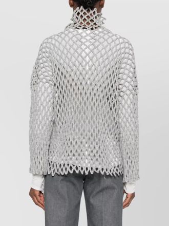 Sportmax open-knit turtleneck wool sweater