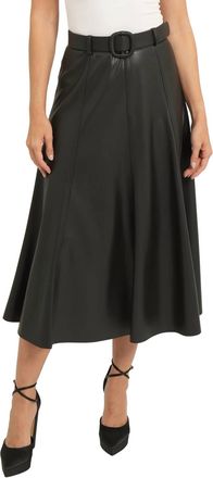 Love Token Mercedes Midi Skirt In Black