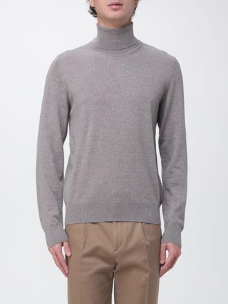 HUGO BOSS Virgin Wool Turtleneck Jumper with Ribbed Trims