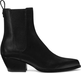 Michael Kors Zwarte Enkellaars voor Vrouwen - Dames - Cowboylaarzen - Zwart - 38 1/2 EU - Leer - Schoenen