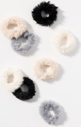 Natasha Faux-Fur Hair Ties, Set of 8