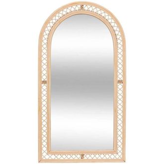 Atmosphera Atmosphera - Espejo De Arco Anahi Rat&aacute;n Marr&oacute;n 87x47cm Cr&eacute;ateur DInt&eacute;rieur