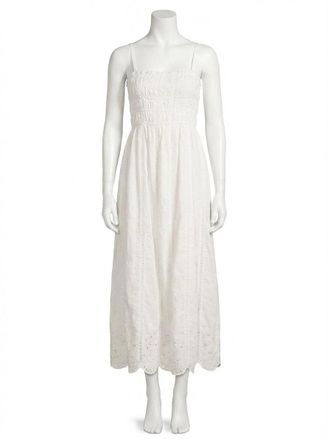 Z Supply Dani Embroidered Midi Dress In White