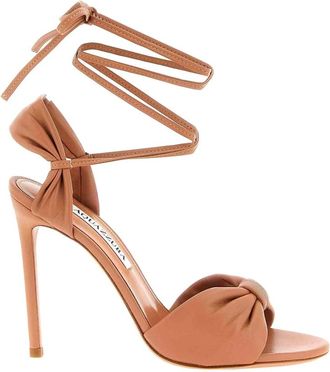 Aquazzura Sandaal - Dames - Schoenen - Beige - Maat: 39 1/2 EU Leer