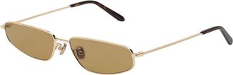 Retro Superfuture ISEDRA SENAPE FK5 Mens Sunglasses Gold Size 59