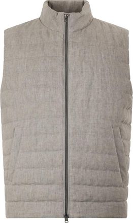 Herno Mouwloos Vest met Rits - Heren - Bodywarmers - Beige - 4XL - Linnen - Jassen