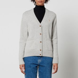 Maison Kitsun&eacute; Dames Maison Kitsune Fox Patch Boxy Vest in Lichtgrijs