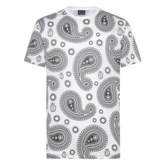 Billionaire Boys Club T-Shirt Ronde Hals Paisley - Heren - T-shirts - Wit - S - Katoen - Tops