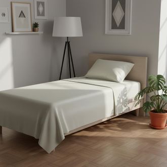 KASANOVA Completo singolo cotone beige