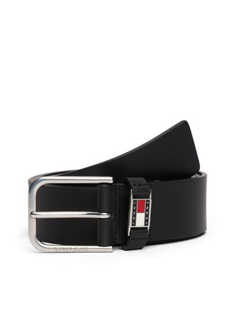 Tommy Jeans Lederg&uuml;rtel TOMMY JEANS TJM SCANTON, Herren, Gr. 11,5, schwarz, Rindsleder, G&uuml;rtel Lederg&uuml;rtel, quadratische Schnalle, Breite 4cm