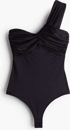 H&M One-Shoulder-Tangabody - Schwarz