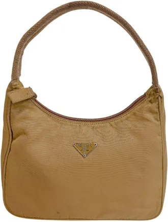 Prada Beige Nylon Pouch (Pre-Owned)
