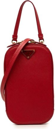 Prada Pre-owned Prada Saffiano Zip Phone Holder Ladies VMVUO75GGKW4KJ8C