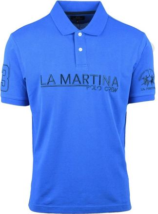 La Martina Polo - Heren - Polos - Blauw - XL - Katoen - Tops