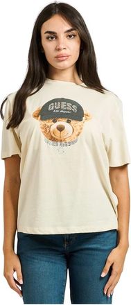 Guess Mujer, Camisetas, Blanco, Talla: S