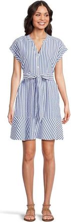 Tommy Bahama Frond Harbor Flnc Shirtdress Womens Dress Cobalt Haze : LG (US 12-14), Cotton/Spandex