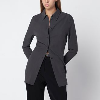 Toteme Camicia leggera nera in viscosa e lana