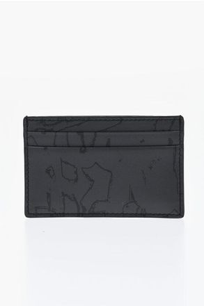 Alexander McQueen Leather GRAFFITI Card Holder size Unica
