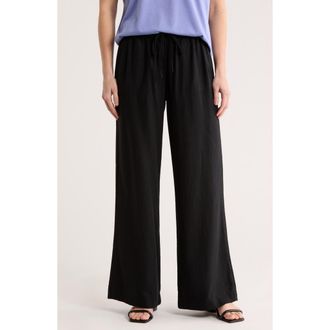 Caslon Linen Blend Pants in Black at Nordstrom Rack, Size X-Large