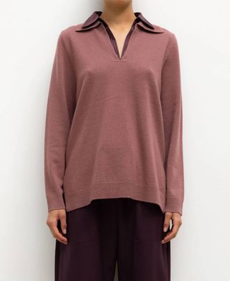 Leset Zoe Yoshi Long Sleeve Polo In Maud