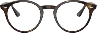 Ray-Ban round-frame glasses - unisex - Acetate - 51 - Green
