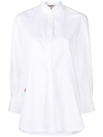 Shiatzy Chen cotton mandarin-collar shirt - women - Cotton - 40 - White