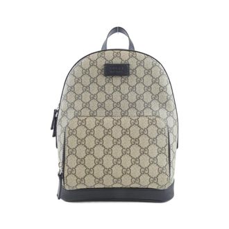 Gucci Beige Black Gg Supreme Backpack (Pre-Owned)