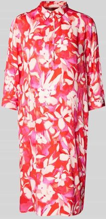 Milano Milano Italy Knielanges Kleid mit 3/4-Arm in Rot, Größe 36