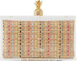 Aquazzura Mustique Clutch - Dames - Clutches - Beige - ONE Size - Tassen