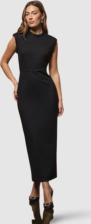 Coast Beaded High Neck Column Maxi Dress in Black at Nordstrom, Size 4