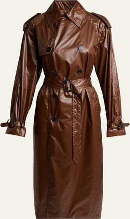 Saint Laurent Weather-Repellant Double-Breasted Trench Coat