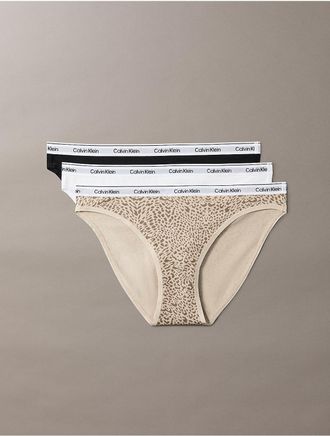 Calvin Klein Womens Icon Logo 3-Pack Bikini - Multi - XL