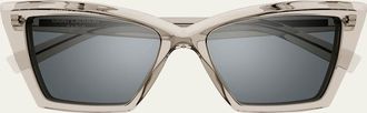 Saint Laurent Semi-Transparent Acetate Cat-Eye Sunglasses