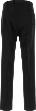Pantaloni Torino Mens Black Wool Pant Nero Exterior: Virgin Pantaloni Trousers