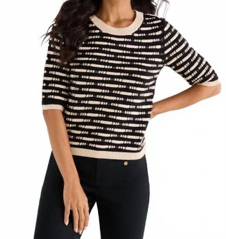 Nic+Zoe Atelier Sweater In Black Multi