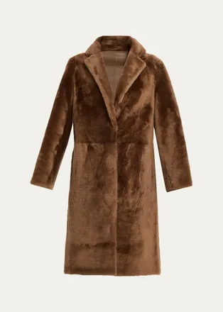 Yves Salomon Shearling Reversible Coat