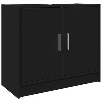 vidaXL Armario para lavabo madera de ingeniería negro 63x29x55 cm Vidaxl