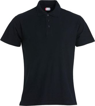 Clique Clique Mens Slim Fit Piquet Polo Shirt - Black 3XL