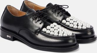 Mach & Mach Sirene embellished leather loafers