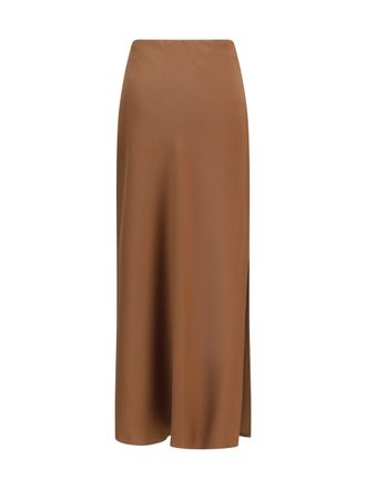 Brunello Cucinelli Womens Midi Skirt Cuoio Acetate; Viscose