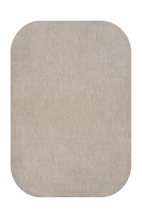 Jonathan Y Designs Miles Modern Minimalist Radius Corner Solid Indoor/Outdoor Shaped Area Rug in Beige at Nordstrom, Size 8Ft 0In X 10Ft 0In