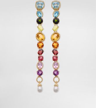 Dolce & Gabbana Rainbow Earrings 18-carat Yellow Gold And Multicolored Gems - Woman Earrings Gold Gold Onesize