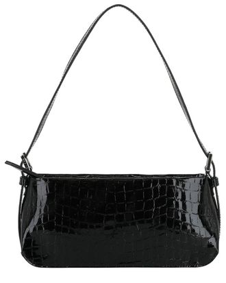 by FAR By FAR Dulce Croc-Embossed Leather Shoulder Bag