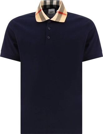 Burberry Heren, Tops, Blauw, Maat: M Katoen