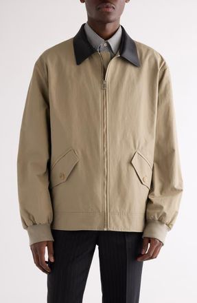 Givenchy Harrington Poplin Zip Jacket in Beige at Nordstrom, Size 44 Us